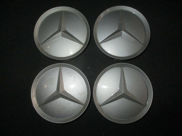 ■ベンツ W201 W124 W126 R129 ホイールキャップ 4個 中古 2014010225 部品取あり センターキャップ アルミホイール W123 W116 W140■拍卖