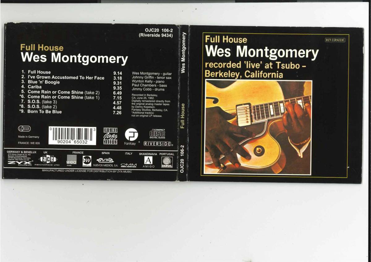CD//Wes Montgomery 紙ジャケ Full House 拍卖