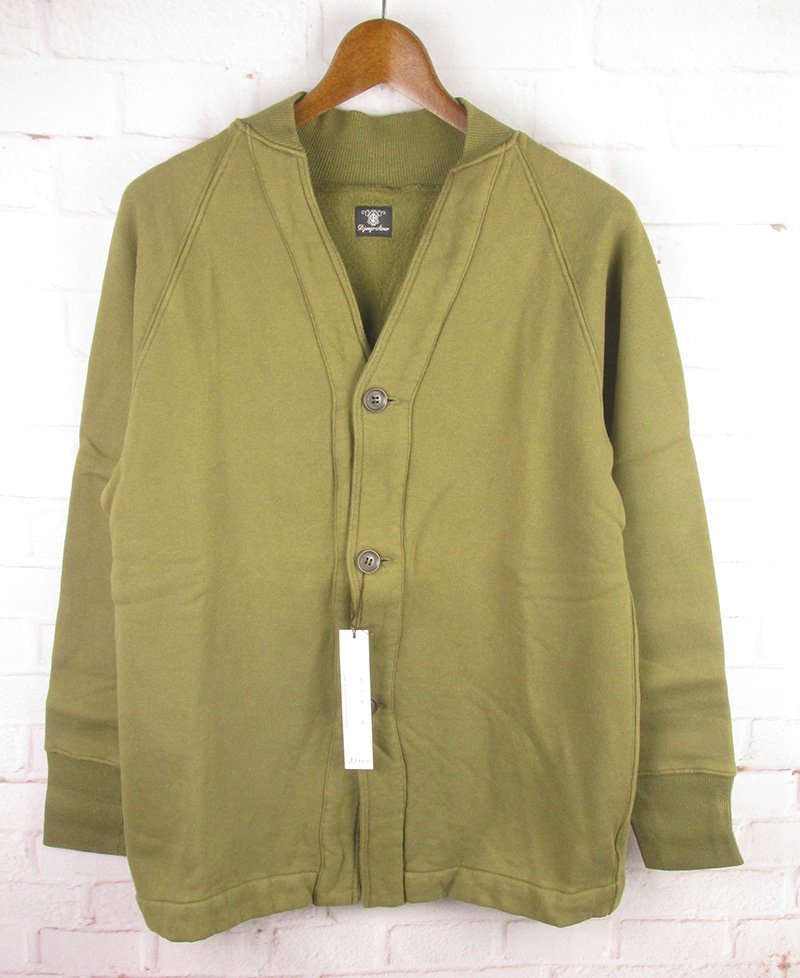 LFJ21083 Django Atour ジャンゴアトゥール FACTORY SWEAT CARDIGAN スウェットカーディガン M オリーブ系拍卖