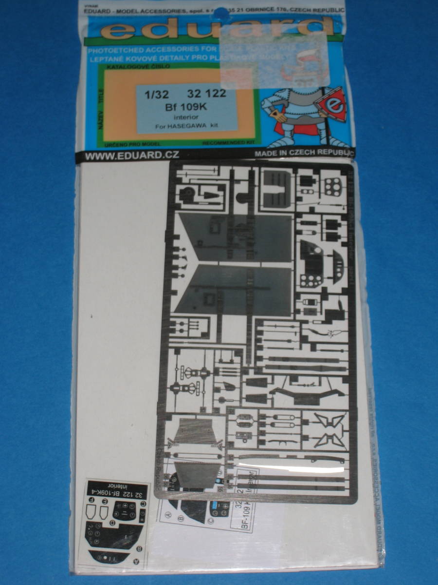 エデュアルド 1/32 ドイツ空軍 Bf 109K ハセガワ hasegawa 用 エッチングパーツ Eduard 32122 Bf109拍卖