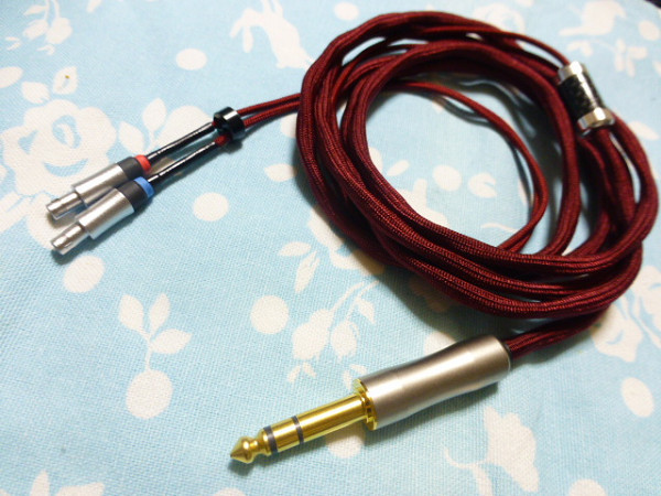 SENNHEISER HD800 HD800S HD820 Cascade オーグライン 八芯仕様 6.3mm トープラ販売 200cm 長め 純正 抽出 コネクタ (変更可 ワインレッド拍卖