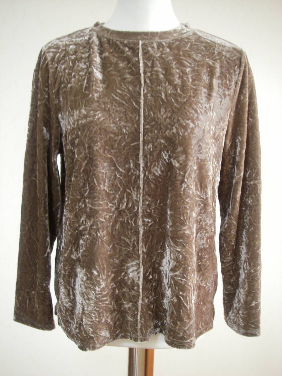 美品 アーバンリサーチ SENCE OF PLACE ベロア 長袖カットソー フリー ブラウン系拍卖