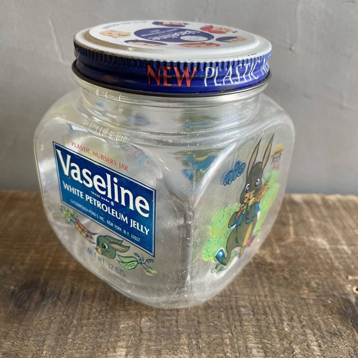 【USA vintage】1967’s Blue Seal Vaseline ワセリン プラスチックジャー ブルーシールパッケージ ビンテージ アメリカ拍卖