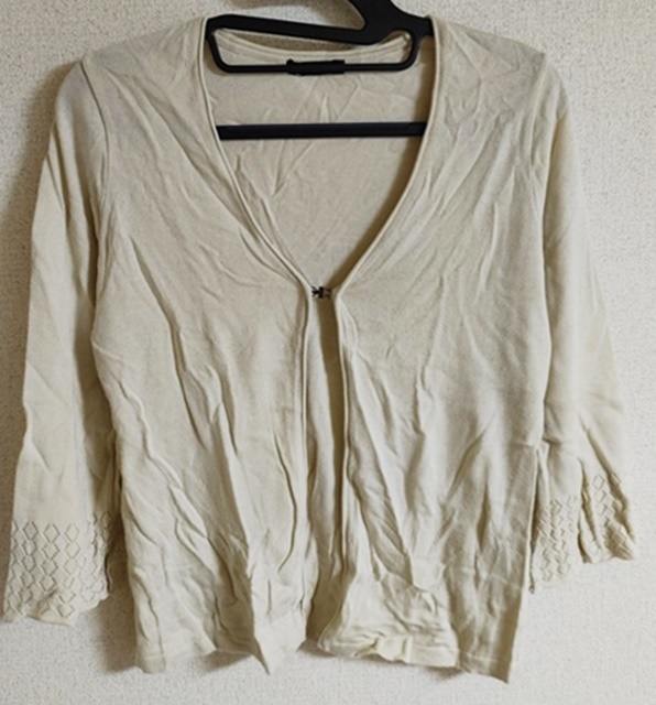 LLサイズ N.Y.C.C 長袖 カーディガン ベージュ拍卖