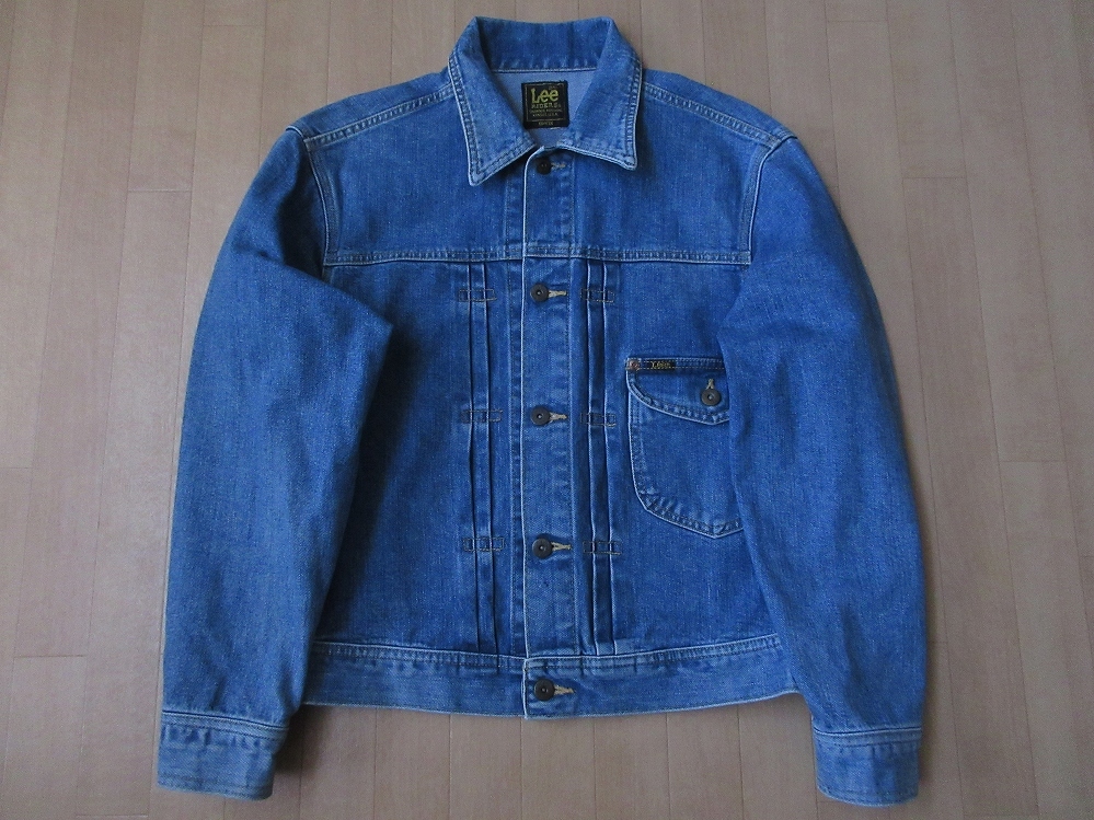 90's 日本製 Lee 0401 復刻 COWBOY 黒タグ デニム ジャケット M~L位 インディゴ ブルー リー レプリカ カウボーイ ファースト ジージャン拍卖