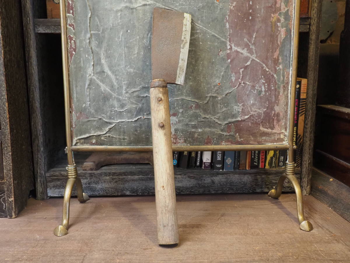 【切れ味の良い鉈】薪割アックス薪ストーブ暖炉キャンプ山仕事アウトドア斧バーベキュー古道具アンティーク骨董インテリアインダストリアル拍卖