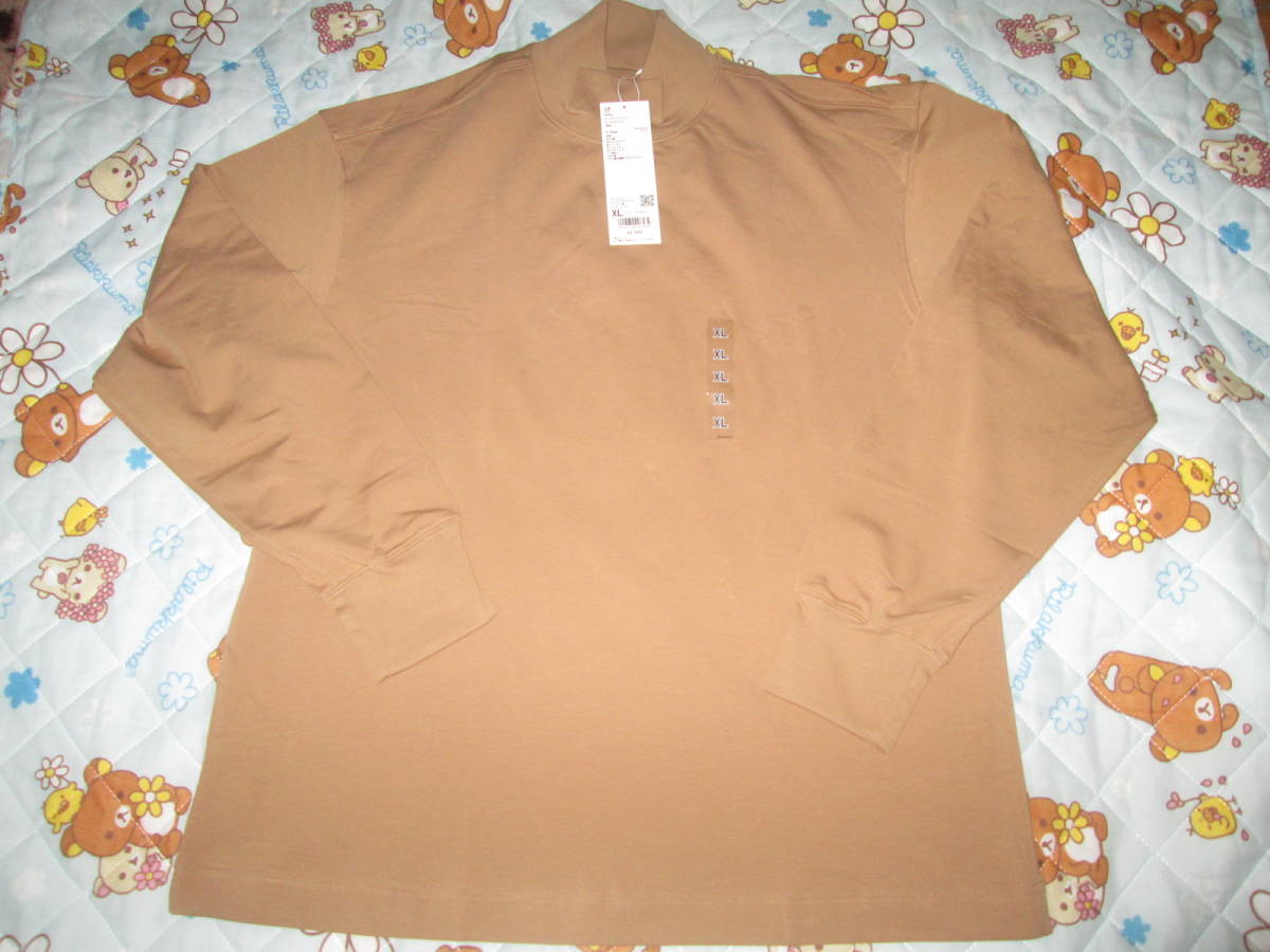 〇。゜〇新品♪ユニクロ UNIQLO ヒートテックコットン タートルネックT XL ベージュ〇゜。〇拍卖