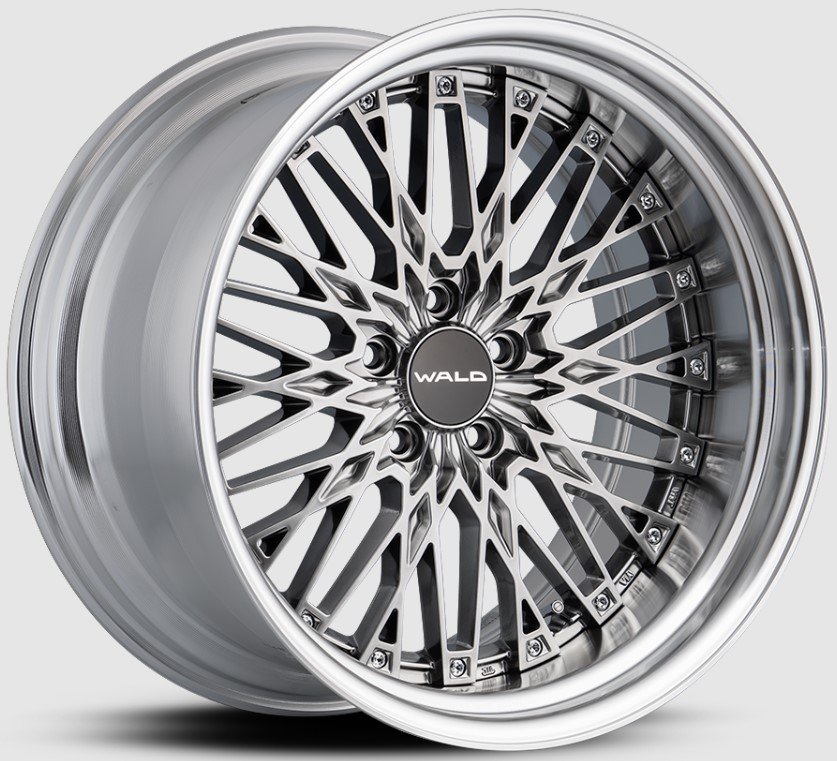 【M's】 WALD ホイール Classic Mesh CM12-C 1本 17インチ 8.0J シルバー 5穴 オーダーインセット ヴァルド クラシックメッシュ拍卖