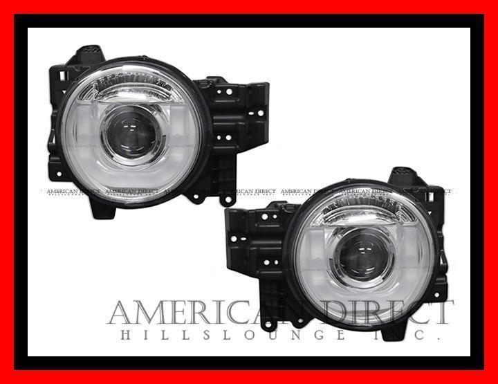 【即納/日本仕様/クローム】US トヨタ FJクルーザー U-Bar プロジェクター ヘッドライト ヘッドランプ LED ファイバー フロント 左右拍卖