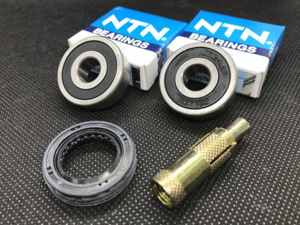 HONDA APE100 エイプ100 (HC07/HC13)日本製 NTNフロントホイール ベアリング交換セット 抜き工具&作業手順説明 ダストシール拍卖