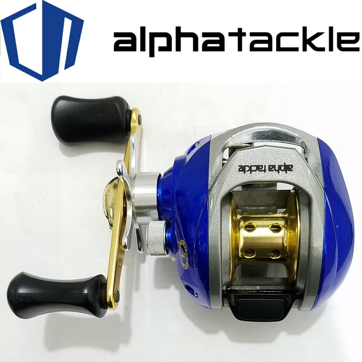 送料660円~Alpha tackleベイトリール青NEW Venture 船100L HI SPEED 糸巻量(PE)2号 3号 ニュー ベンチャー ハイスピード アルファタックル拍卖
