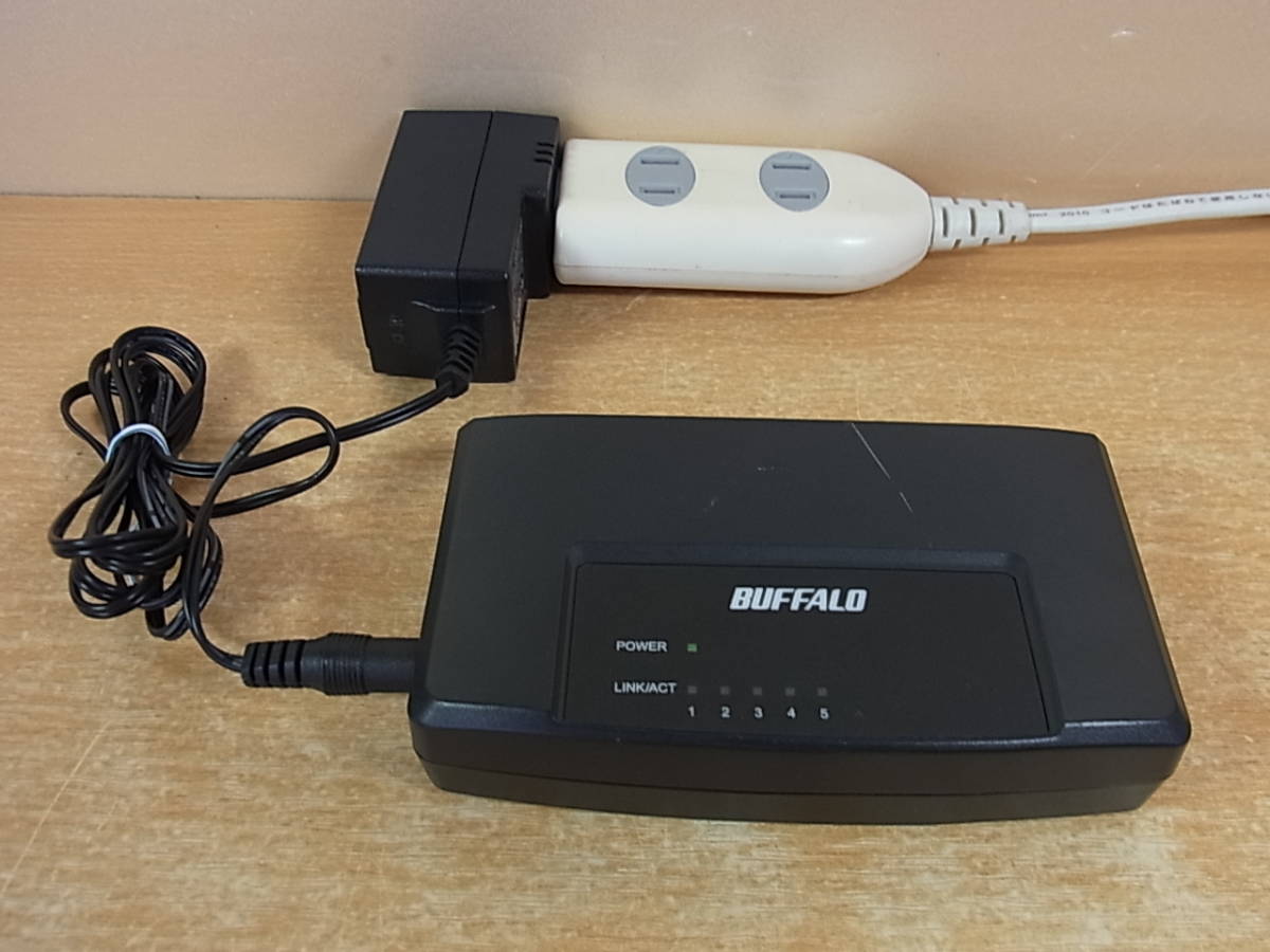 ◎E/889●バッファロー BUFFALO☆5ポート スイッチングハブ☆LSW3-TX-5EPL/B☆ジャンク拍卖