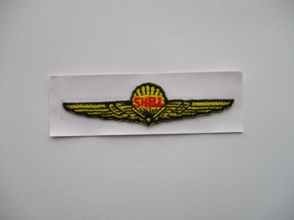 【送料無料】90s シェル石油『SHELL』ウィング ワッペン/A昭和PATCHガソリンOILホットロッドHOTRODアップリケWINGパッチ H1拍卖
