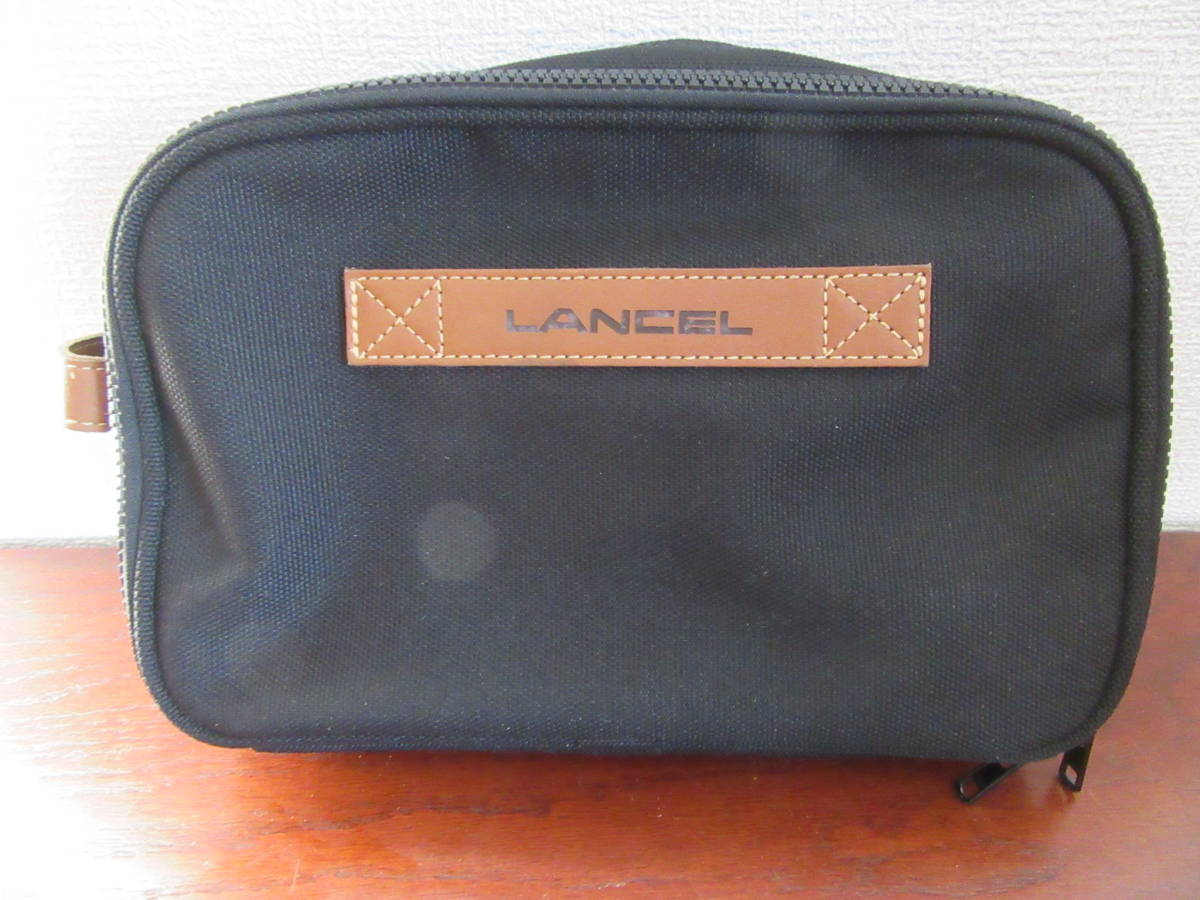 LANCEL PARIS MADE IN FRANCE ランセル パリス フランス製 セカンドバッグ ハンドバッグ クラッチバッグ フランス製 送料込拍卖