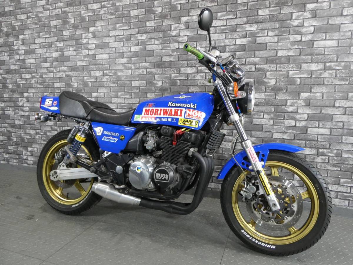 ☆カワサキ ゼファー550 社外マフラー オリジナル塗装 カスタム多数 走行距離25610km ZR550B型 大阪から 大西商会拍卖