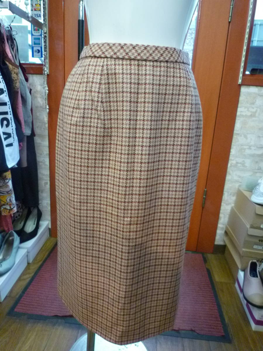【0117-4】レリアン チェックのスカート サイズ7号拍卖