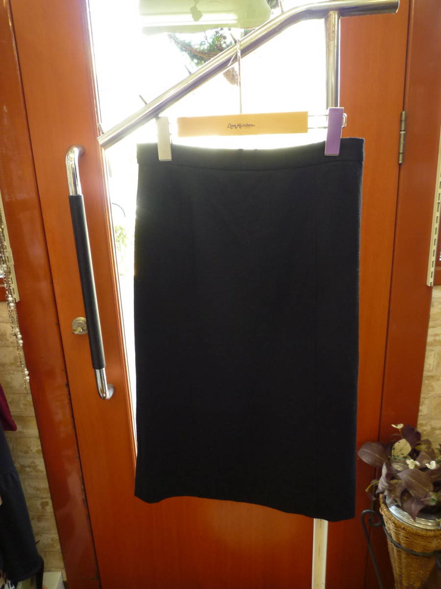 【0118-8】gara 黒シンプルスカート w61拍卖