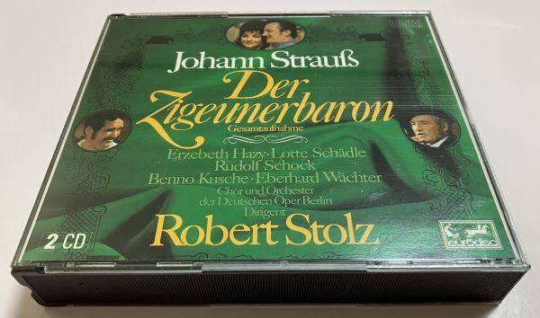 廃盤 eurodisc 2CD J.シュトラウス ジプシー男爵 シュトルツ指揮 ウェヒター ヴァルター ショック クシェ シェードレ コネツニ 他 G37X拍卖