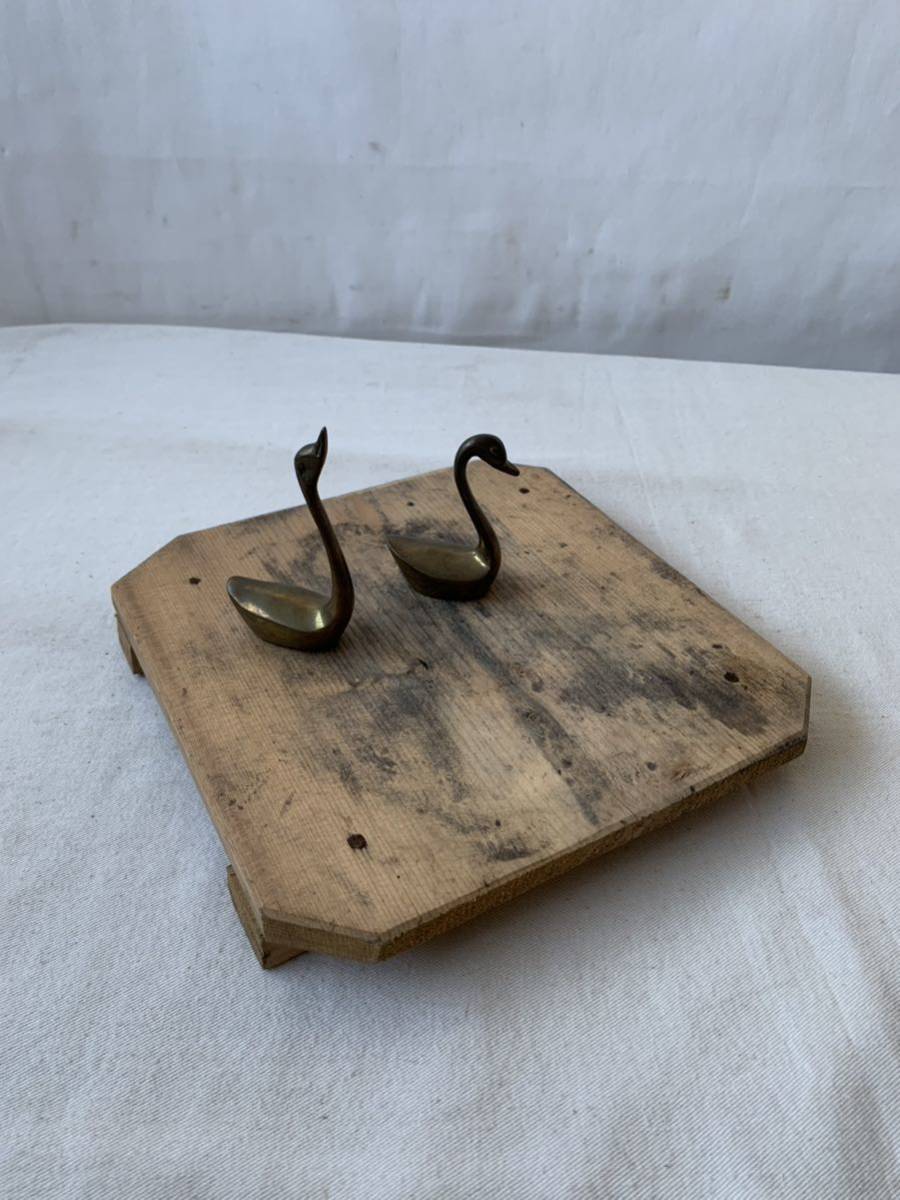 経年の雰囲気が素敵な小振りな八角形展示台 古材一枚板無垢材陳列棚古道具古物骨董アンティークビンテージ店舗什器インテリアディスプレイ拍卖