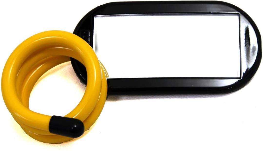 タカツ 7603(ブラック/イエロー)自転車&バイク用 スパイラルミラー拍卖