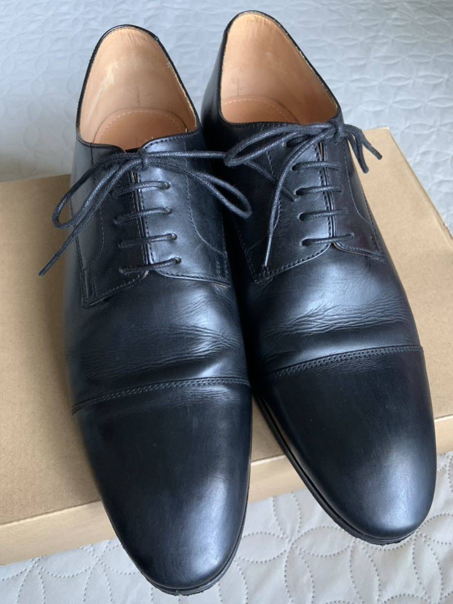 一回のみ使用◇ストレートチップ 牛革 マッケイ製法 LES MUESビジネスシューズ 紳士靴 3E 27cm 黒拍卖