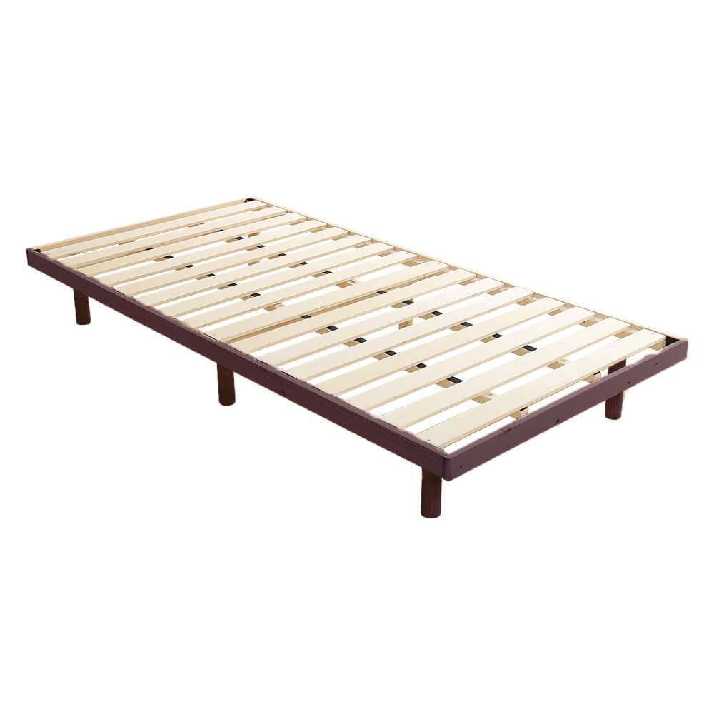 パイン材高さ3段階調整脚付きすのこベッド(シングル)LPS-01S-BR ブラウン拍卖