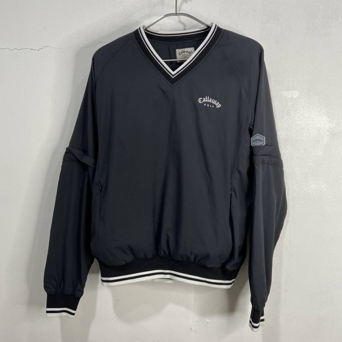 ☆送料無料☆Callaway☆キャロウェイゴルフ☆プルオーバージャケット☆メンズM☆黒☆A23拍卖