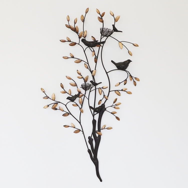 木枝と鳥のアイアン壁飾り ウォールアート 1310TSF009拍卖