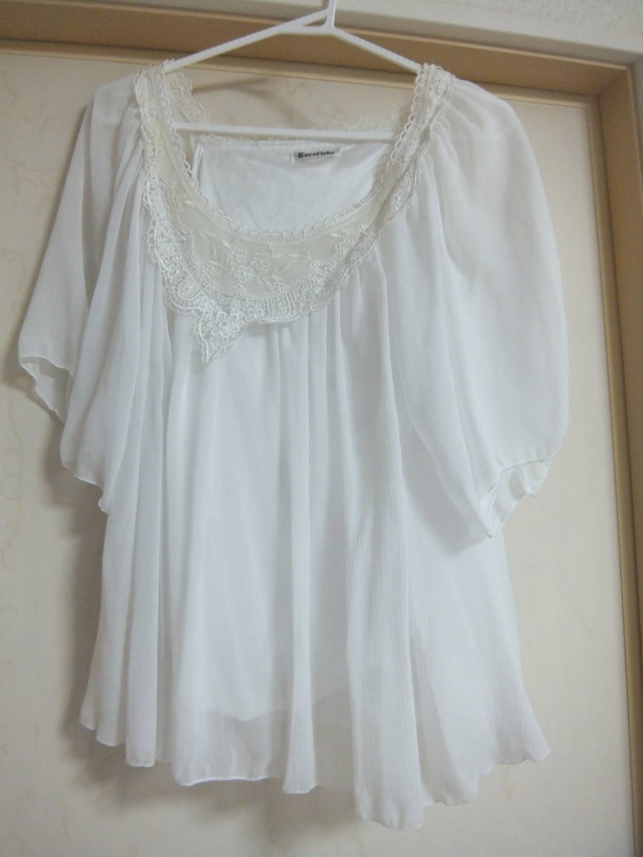 CORN FLAKE(コーンフレーク)ホワイトシフォンカットソー拍卖