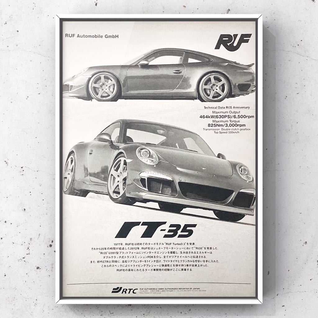 当時物 RUF RT-35 広告 / ポルシェ RT35 RT35S Porsche 911 997 ホイール ルーフ カスタム 中古 純正 マフラー エアロ パーツ 部品 1/18拍卖