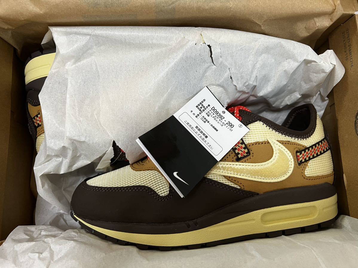 NIKE Travis Scott x NIKE AIR MAX 1 24cm トラヴィス拍卖