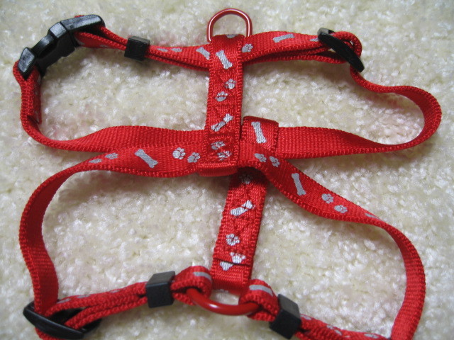★同梱お得★小型犬胴輪-№27・ピッカーボーン・レッド♪拍卖