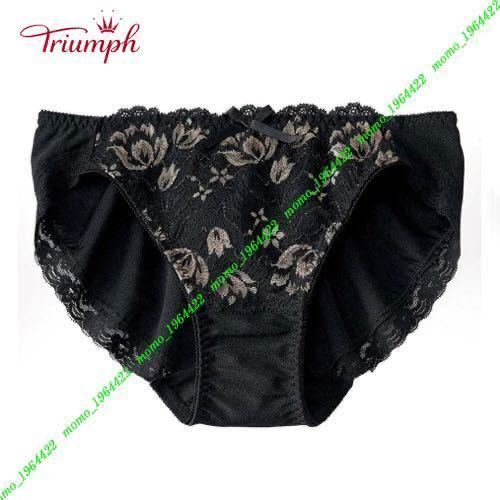 【新品未使用】トリンプ ゴールドフラワーレースショーツ M ブラック×ゴールド拍卖