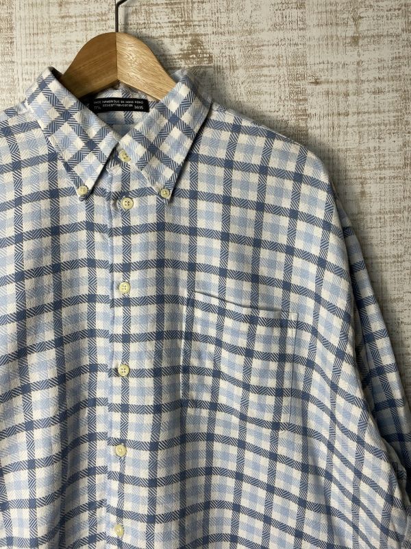 ☆ビッグサイズ US古着 NAUTICA ノーティカ ネルシャツ チャック柄 ブルー水色×白【XL】コットン ◆3676◆拍卖