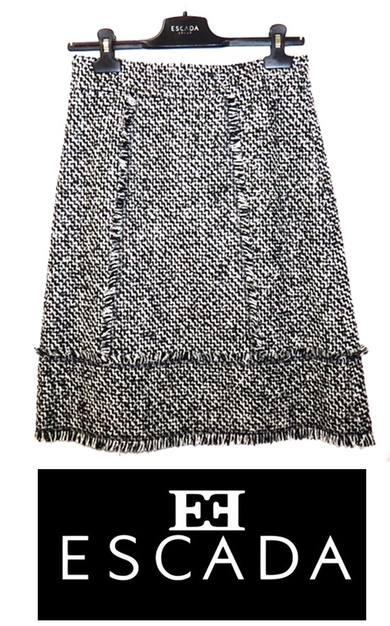 【新品・B品】ESCADA (エスカーダ)ツイード調スカート タイトスカート ひざ丈スカート フォーマル エレガント フォーマルウェア拍卖