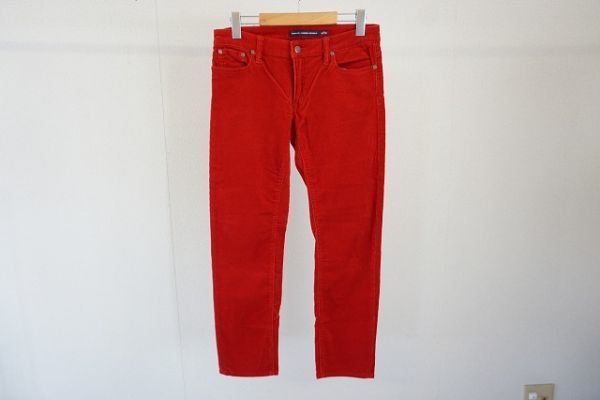 【即決】RALPH LAUREN SPORT ラルフローレンスポーツ コーデュロイパンツ ストレッチ 赤 サイズ:6│165/74A 【689851】拍卖