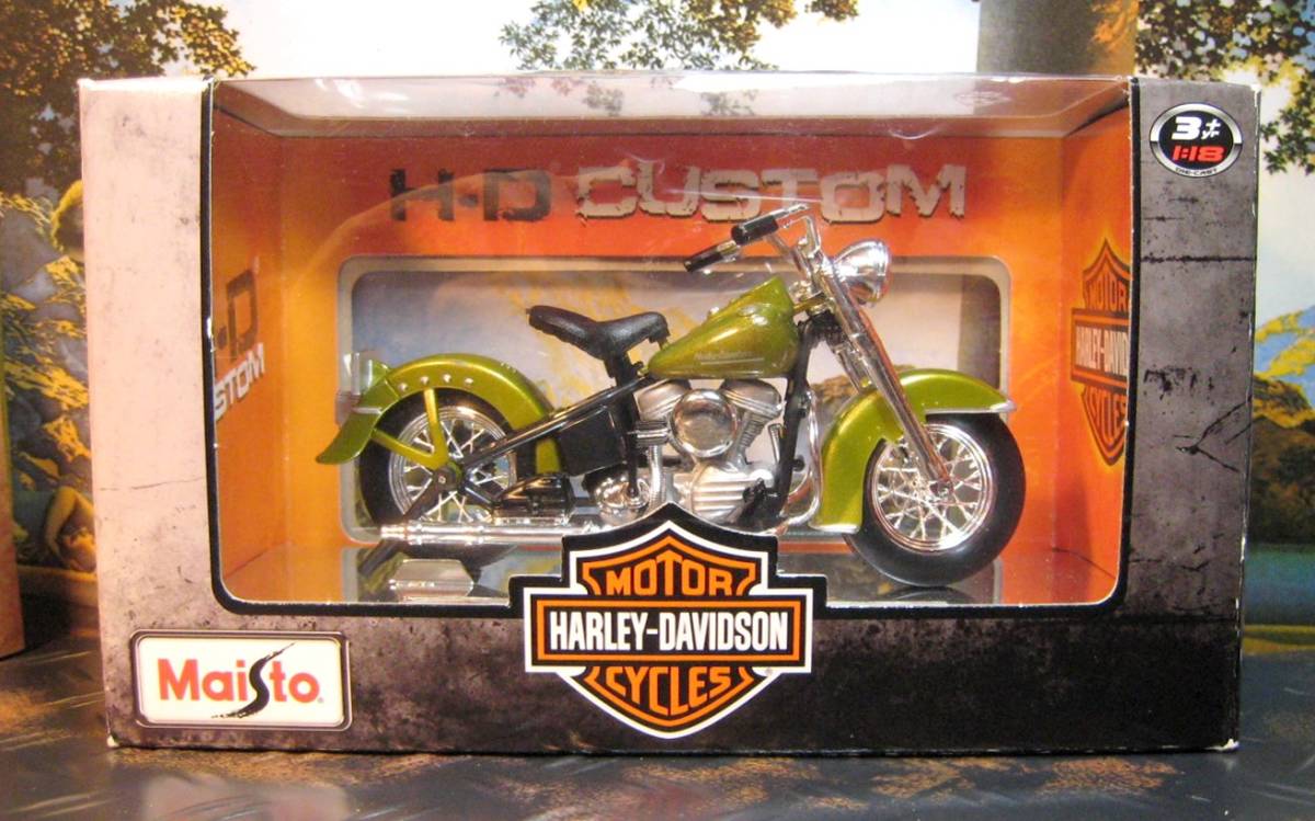1/18 Maisto ハーレー 1953 74FL Hydra Glide Harley Davidson ハイドラグライド レトロ クラシック 箱付き 開封品 バイク オートバイ拍卖