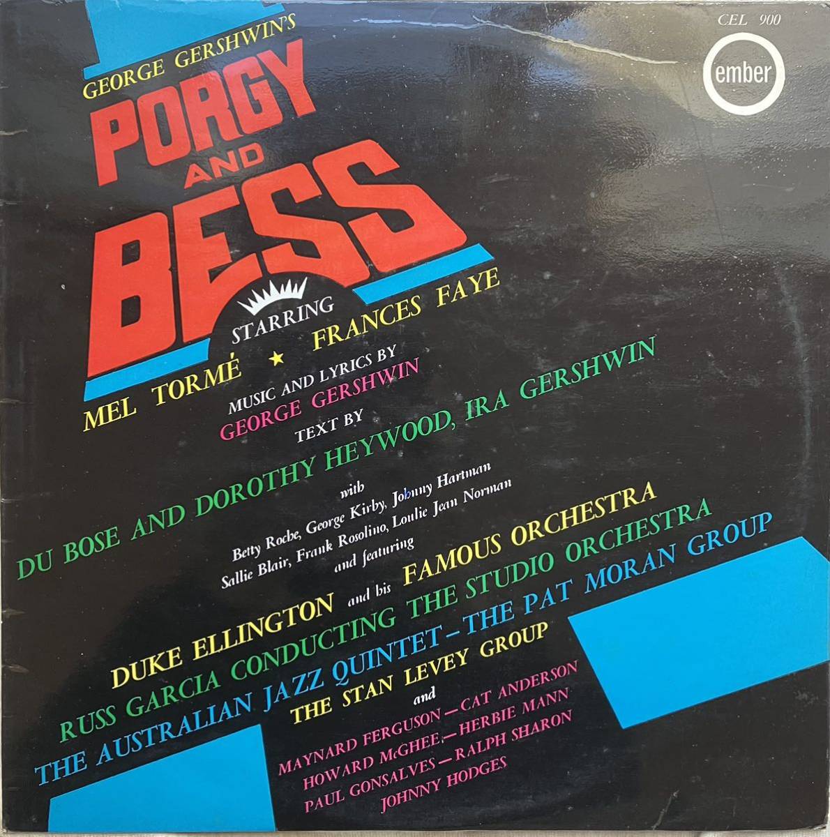 Porgy and Bess / Frances Faye / Mel Torme / Duke Ellington / Sallie Blair / George Gershwin / CEL900 /拍卖