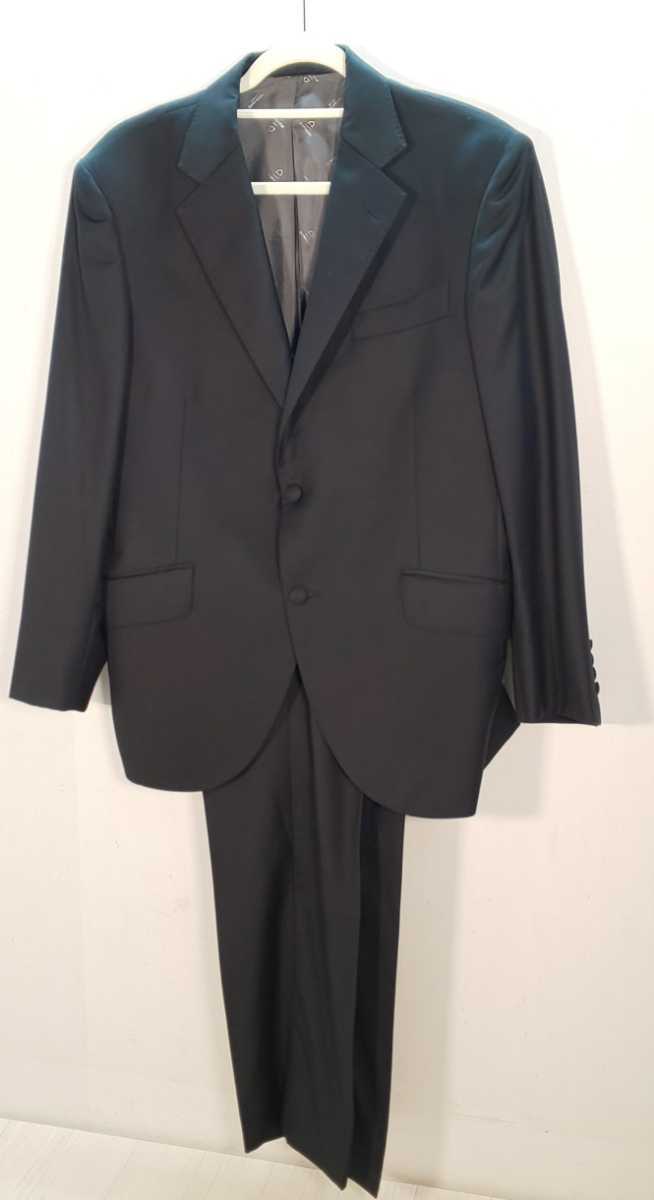 ☆KyotoBespoke オーダーメイドスーツ ドーメル生地使用 黒 2つボタン サイドベンツ☆ 京都ビスポーク DORMEUIL拍卖