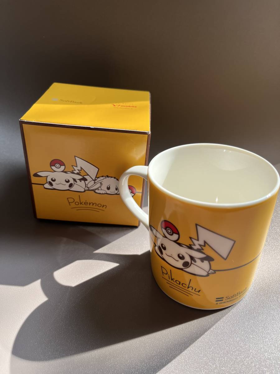 非売品非売品 新品 Softbank Yahoo!モバイル Yモバイル ポケモン オリジナルマグカップ イーブイ ポケットモンスター ノベルティ拍卖