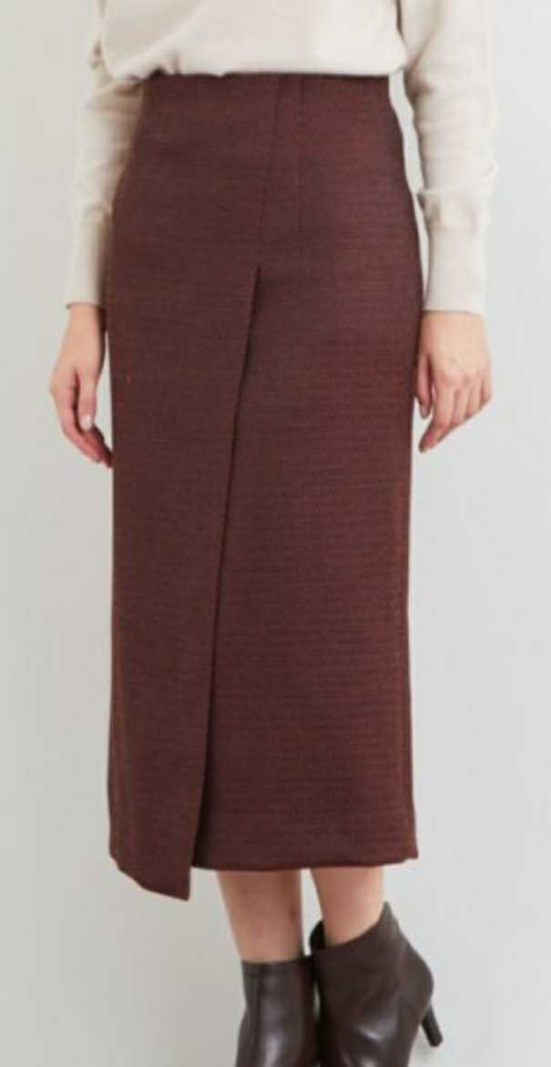 ユナイテッドアローズ グリーンレーベルリラクシング ジャカード ラップタイトスカート サイズ36 Sサイズ ロング丈スカート 定価12000円拍卖