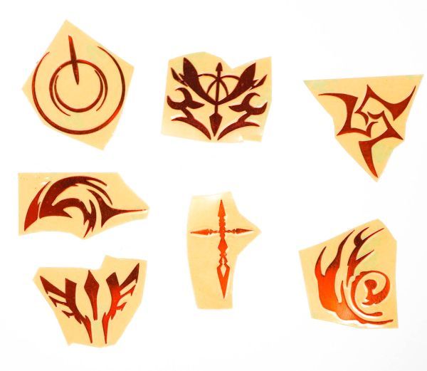 シール 金属製 FATE ZERO 赤 刺青 令呪 セイバー拍卖