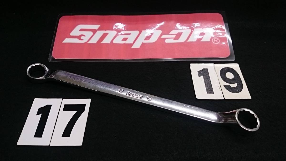 <22015B> スナップオン Snap-on アンダーライン 旧ロゴ メガネレンチ XBM1719 USA拍卖