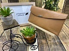 【姫路レザー】長財布 財布 キャメル ホック お札のみ シンプル 革 本革拍卖