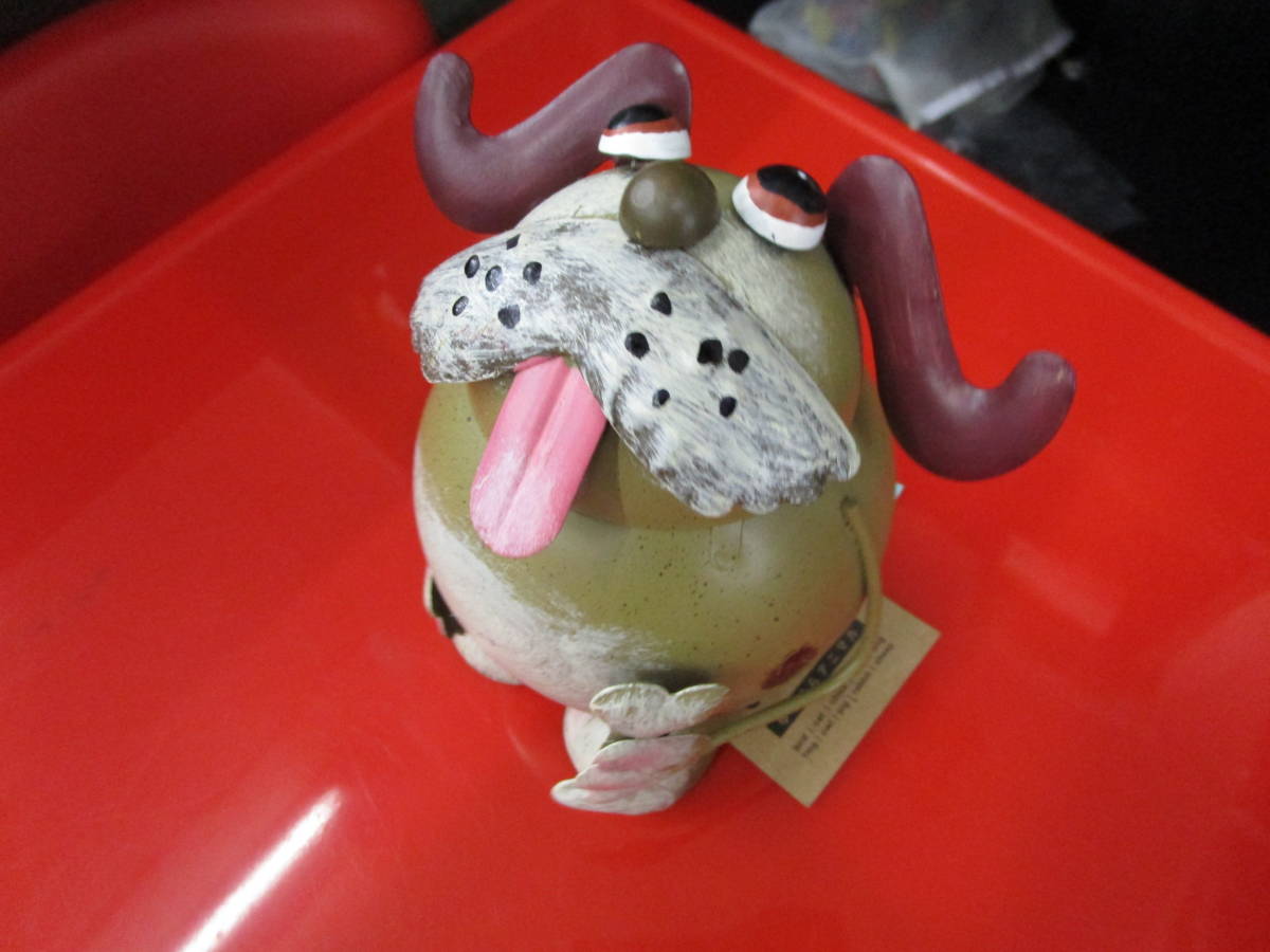 スチールオブジェ・スウィングアニマルいぬ ゆらゆらオブジェ アニマルモチーフ スチールトイ レトロ プレゼント拍卖