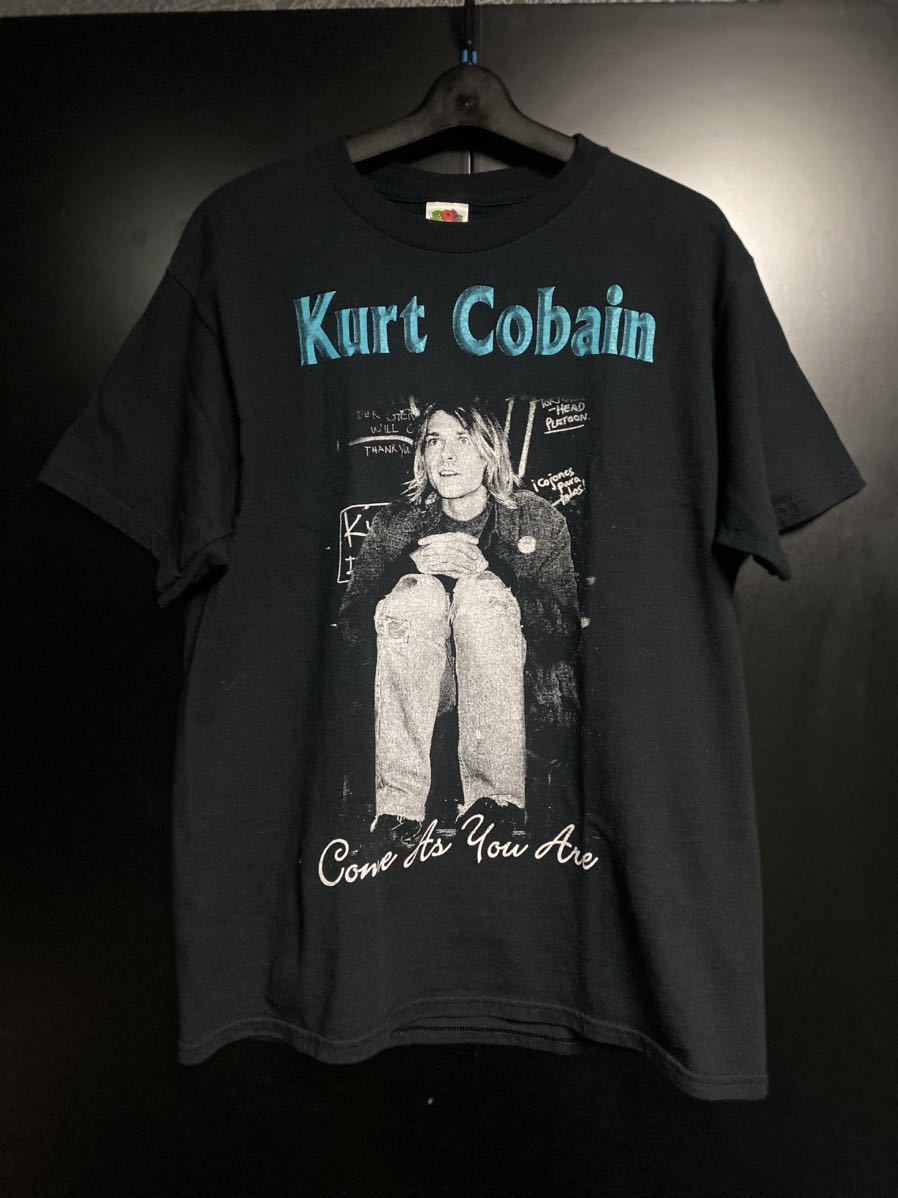 90'S当時物 Kurt Cobain Tシャツ ヴィンテージ サイズL NIRVANA バンドTシャツ カートコバーン HOLE ブラック ニルヴァーナ 拍卖