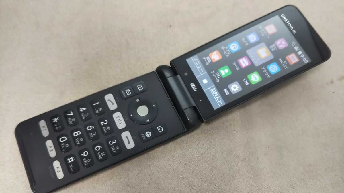 au GRATINA 4G KYF31 #AG607 KYOCERA 京セラ 4Gガラホ 折畳式 ケータイ 簡易動作確認&簡易清掃&初期化OK 判定〇 送料無料 拍卖