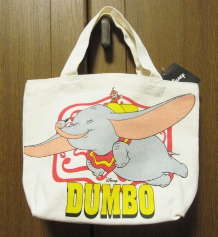 *新品*Disney*ダンボ*マチ付バッグ*コットントート*帆布*ともだち*ランチバッグ*拍卖