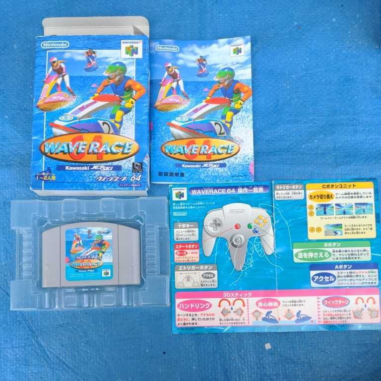 ■任天堂64■ウェーブレース■中古動作品■外箱、取説付き■拍卖