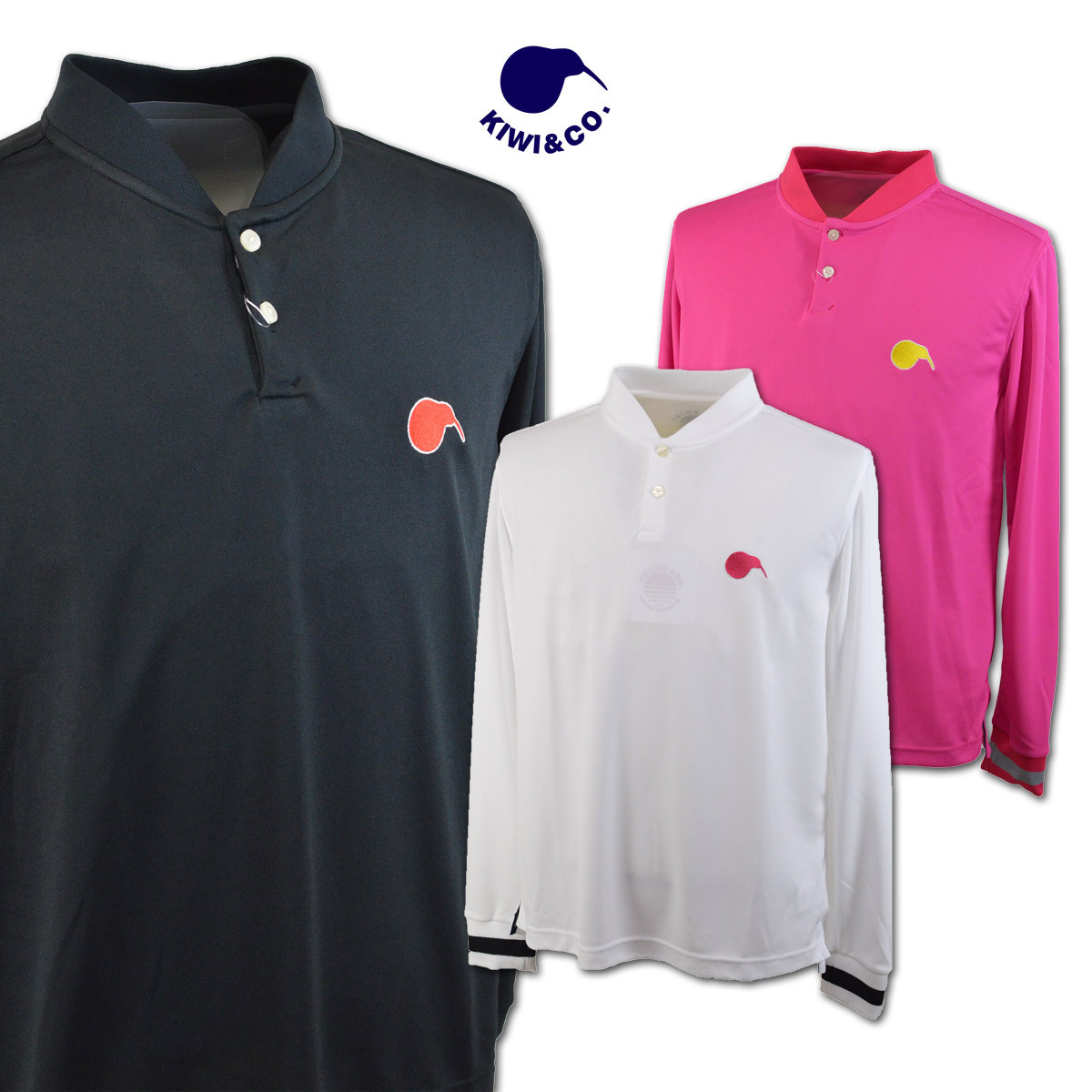 3割引【キウイ】メンズ 長袖ポロシャツ ピンク LL kiwi5lp01m203-30 edit of KIWI エディットオブキウイ ゴルフ おしゃれ @拍卖